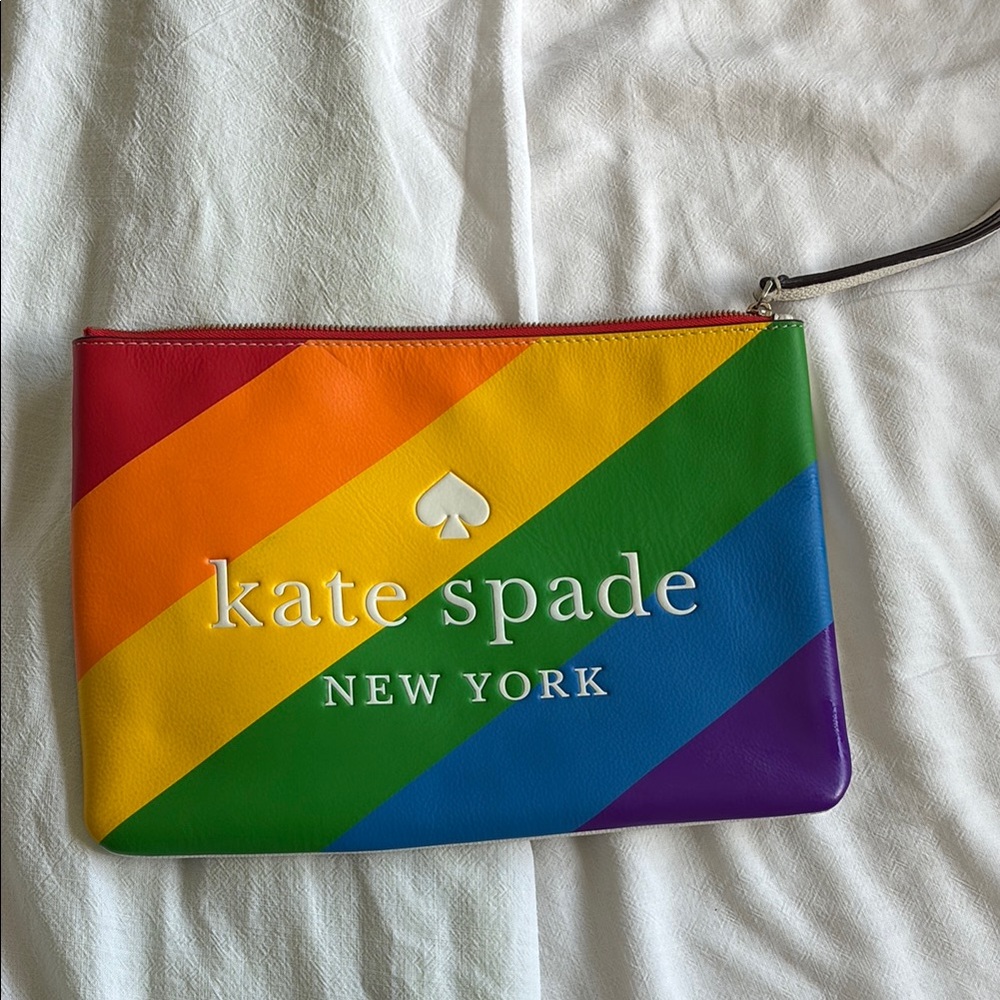 Kate Spade Rainbow Stripe Clutch